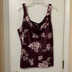 Skies Are Blue Krissy Floral Satin Cowl Neck Top XL NWT